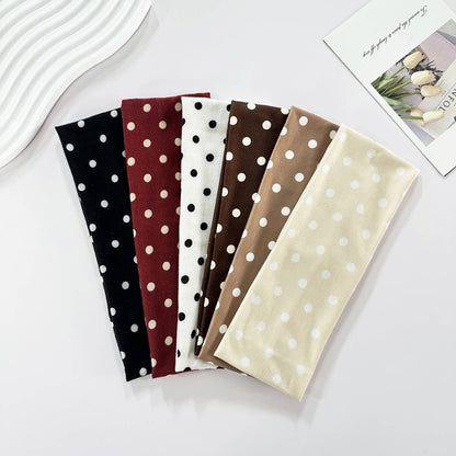 Fashion Polka Dot Sports Makeup Elastic Headband
