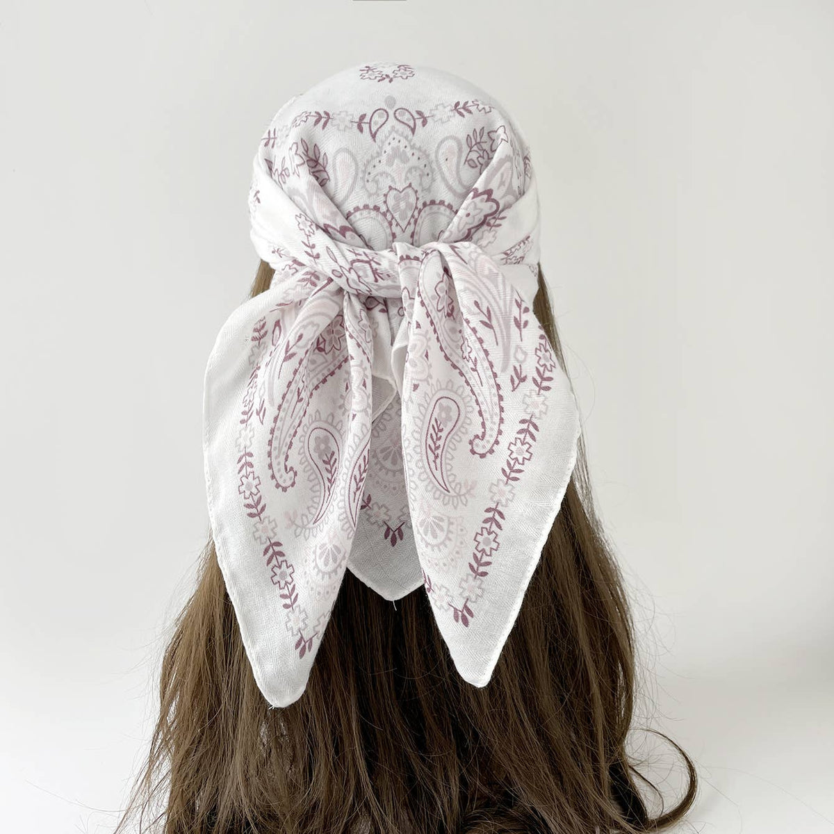 Vintage Floral Print Bandana Head Scarf