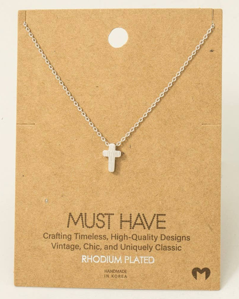 Dainty Mini Cross Pendant Necklace