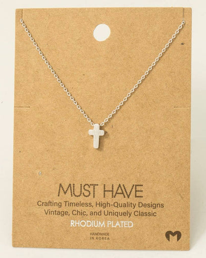 Dainty Mini Cross Pendant Necklace