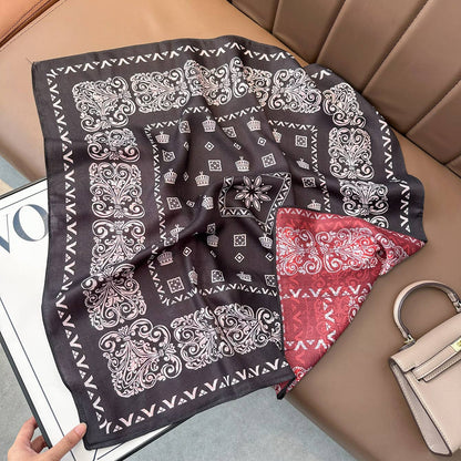 Western Paisley Double Sided Bandana Square Scarf