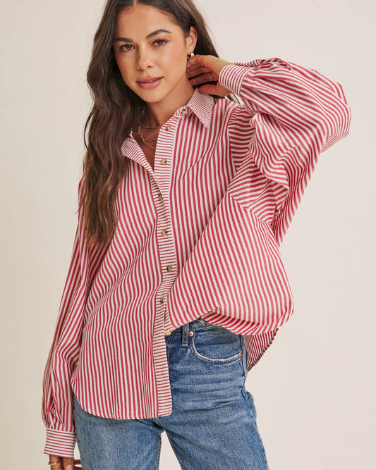 Frech Cafe Batwing Button Down Shirt