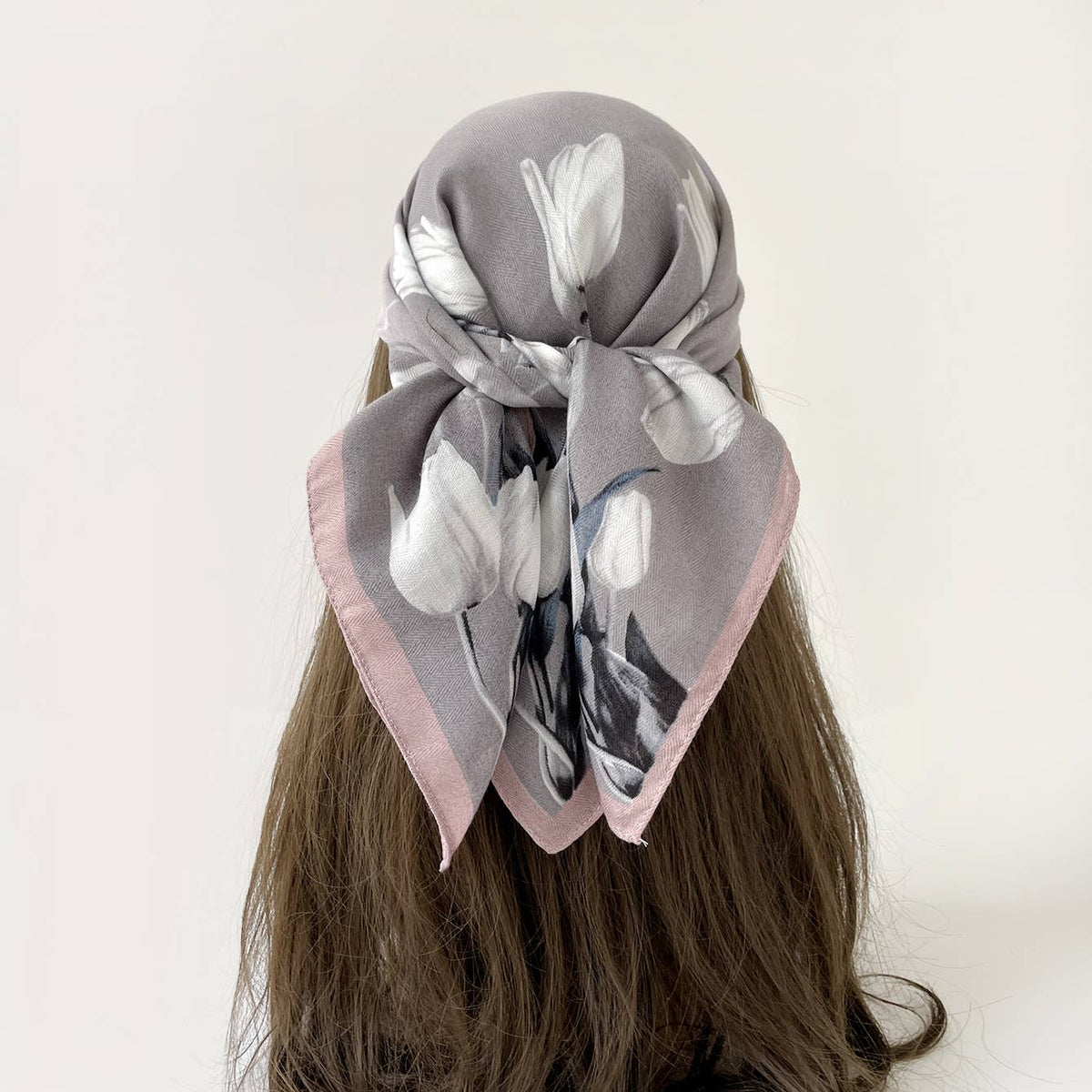 Vintage Floral Print Bandana Head Scarf