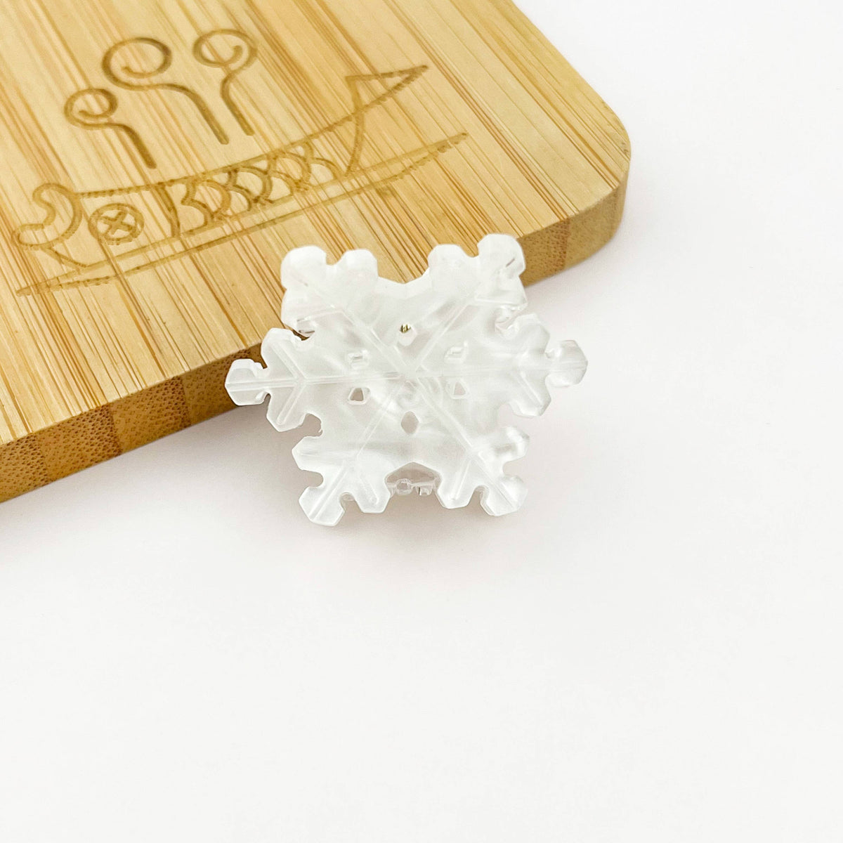 White Rhinestone Snowflake Claw Clip & Small Clip