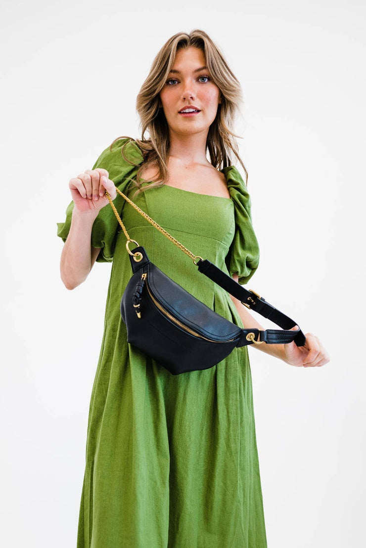 Catherine Fanny Pack Waist Belt Bag Sling: Camel