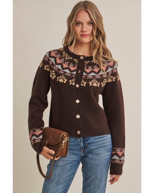 Fireside Nordic Inspired Cardigan Sweater