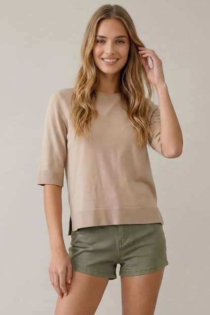 Short Sleeve Knit Top