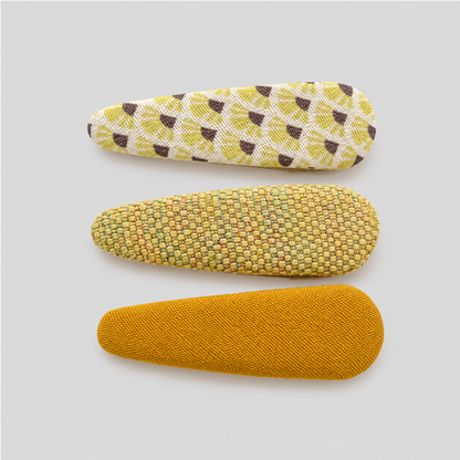 Patterned Fabric Snap Clip Set