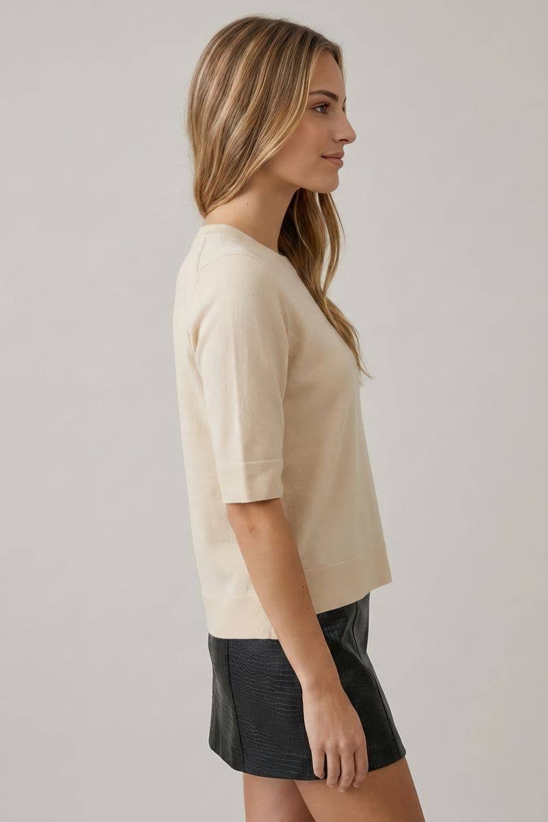 Short Sleeve Knit Top