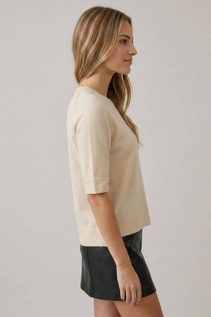 Short Sleeve Knit Top