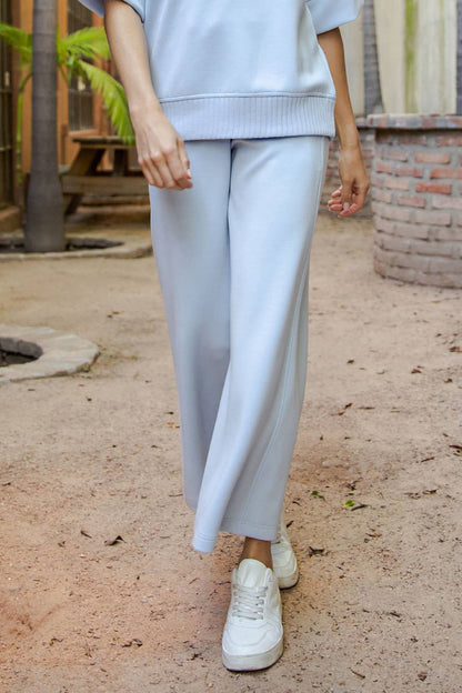 Scuba Cropped Wide Leg Pant