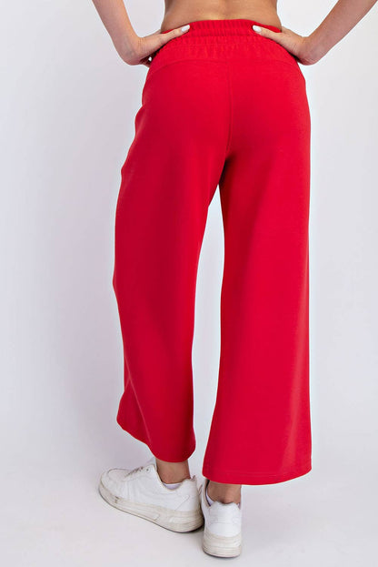 Scuba Cropped Wide Leg Pant