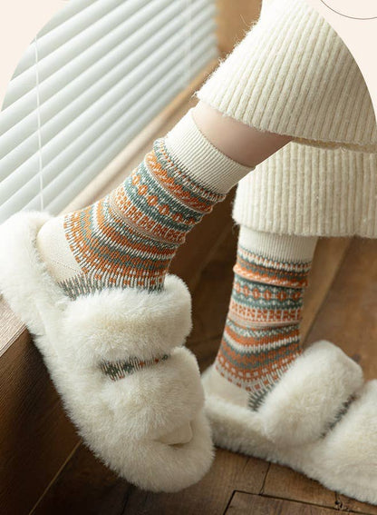 Vintage Bohemia Totem Knit Socks