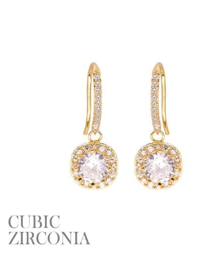 Rhinestone Fishhook Drop Earring