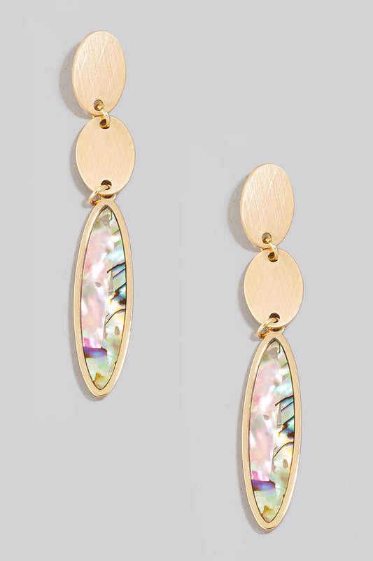 Tiered Oval Chain Earrings