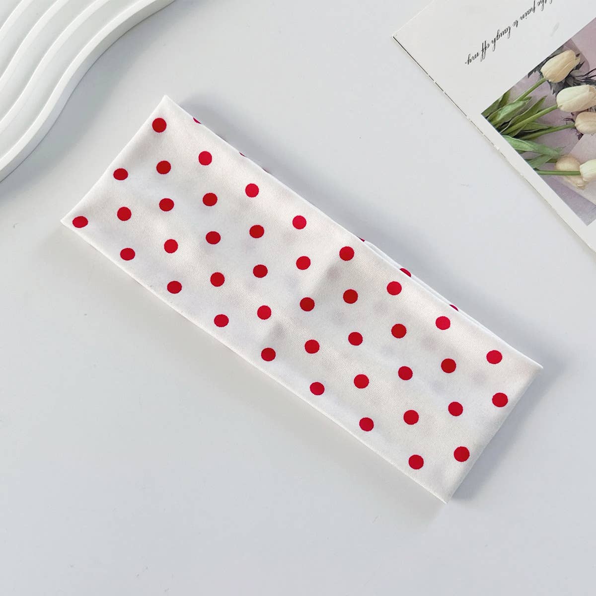 Fashion Polka Dot Sports Makeup Elastic Headband
