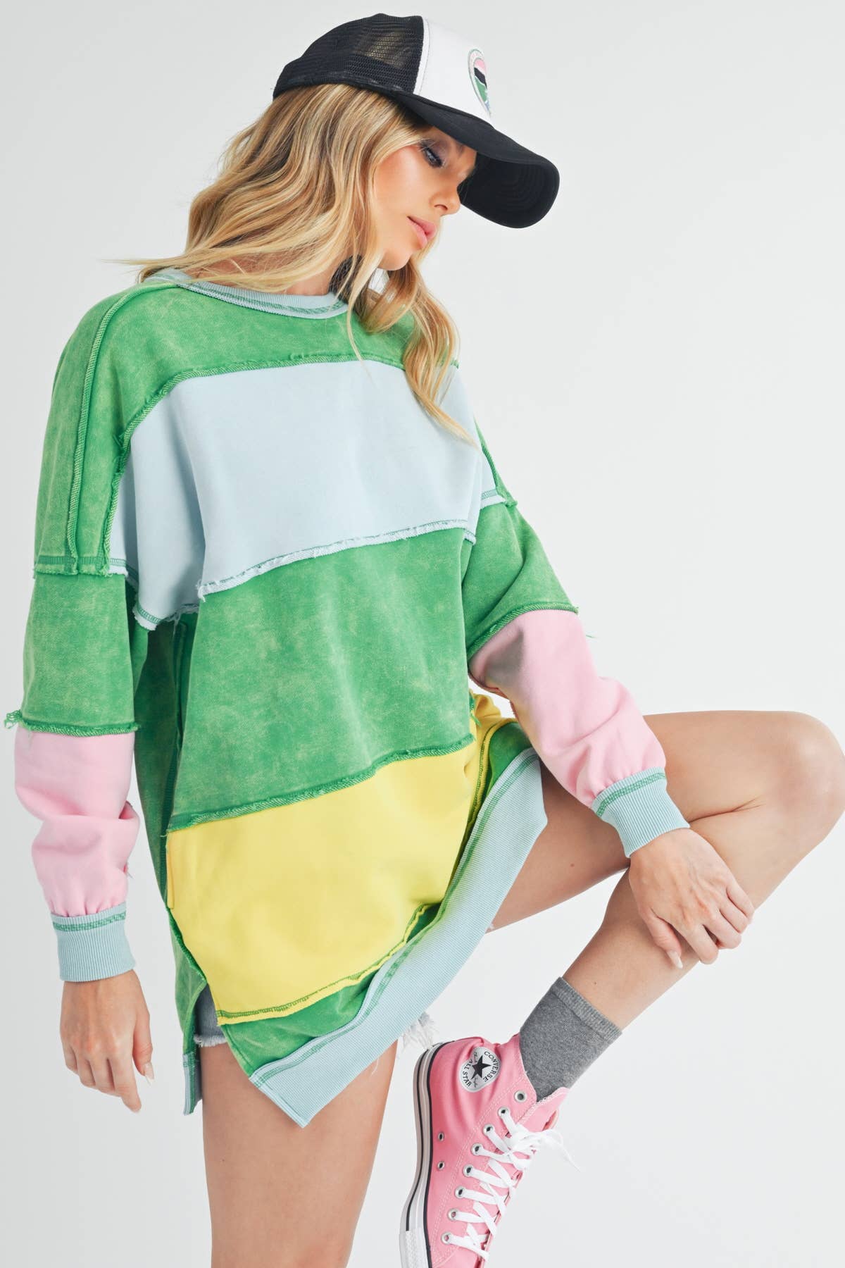 Rugby Color Block Stripe Sweatershirt 1