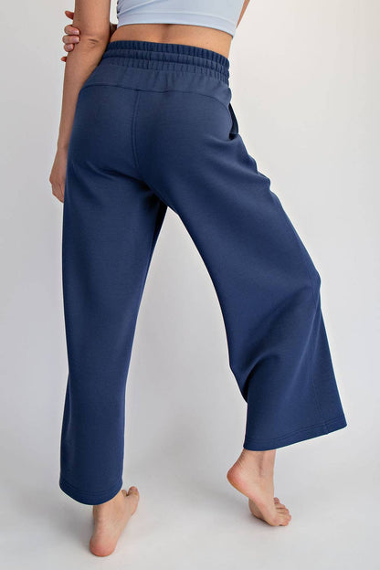 Scuba Cropped Wide Leg Pant