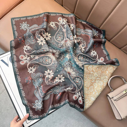 Western Paisley Double Sided Bandana Square Scarf