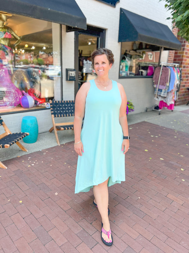 Mint High Low Racerback Dress