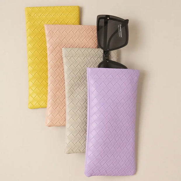Weave Glasses Pouch with Cleaning Cloth