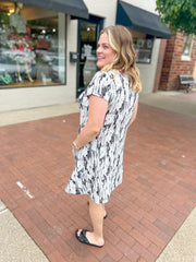 Black & White Geo Texture Dress