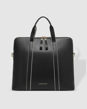 Black Contrast Trim Laptop Bag