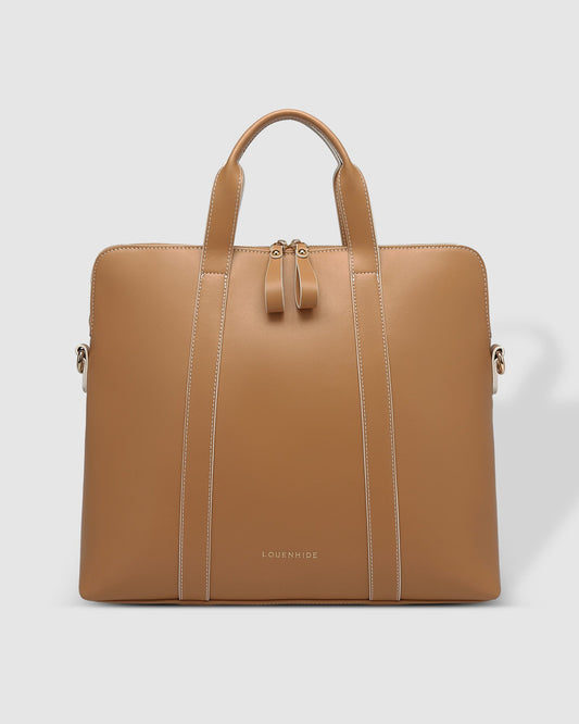 Camel Contrast Trim Laptop Bag