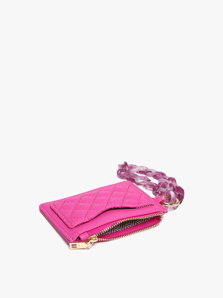 Quilted Wallet with Chain Bangle