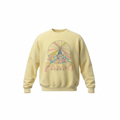 Butter Yellow Tulip Time Windmill Sweatshirt