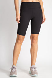 Black Pocket Biker Shorts