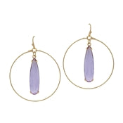 Lavender Crystal Drop Earrings