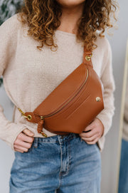 Catherine Fanny Pack Waist Belt Bag Sling: Camel