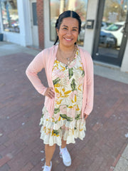 Pink Classic Knit Cardigan