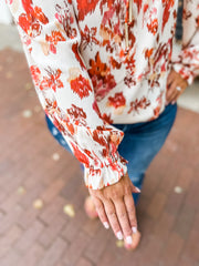 Abstract Floral Blouse