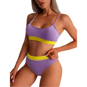 Purple & Yellow Bikini Swimsuit