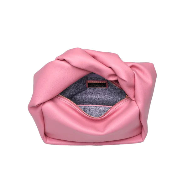 Bubble Gum Pink Braided Handle Handbag