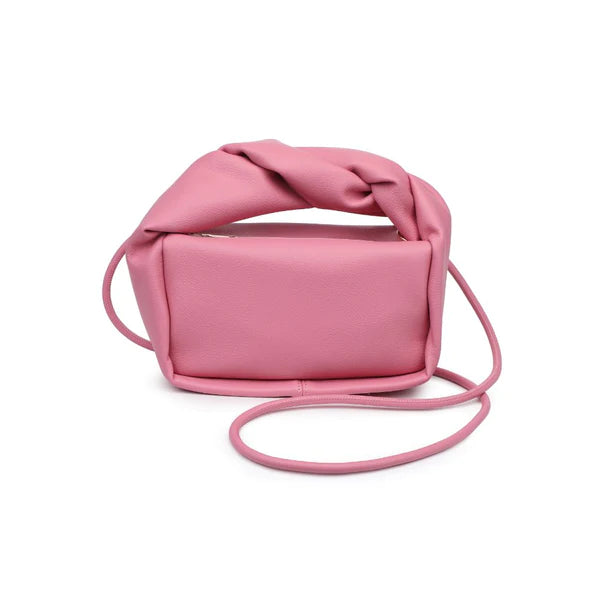 Bubble Gum Pink Braided Handle Handbag
